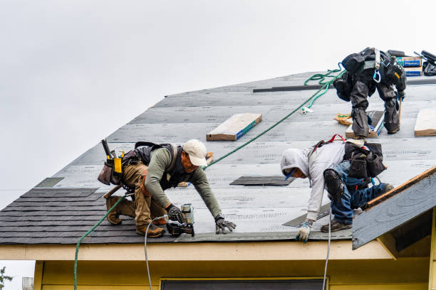 Professional Emergency Roof Repair technician working in Morgan, PA